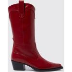 Reduzierte Rote Bestickte Scarosso Cowboy-Boots & Cowboystiefeletten aus Kalbsleder für Damen Größe 35 mit Absatzhöhe 5cm bis 7cm 