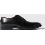 Schwarze Business Scarosso Derby Schuhe aus Kalbsleder leicht für Herren Größe 43 mit Absatzhöhe bis 3cm 