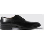 Schwarze Business Scarosso Derby Schuhe aus Kalbsleder leicht für Herren Größe 47 mit Absatzhöhe bis 3cm 