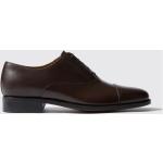 Dunkelbraune Business Scarosso Hochzeitsschuhe & Oxford Schuhe aus Kalbsleder für Herren Größe 42,5 mit Absatzhöhe bis 3cm 