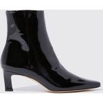 Schwarze Lack-Optik Elegante Scarosso High Heel Stiefeletten & High Heel Boots mit Reißverschluss aus Leder für Damen Größe 36 mit Absatzhöhe 5cm bis 7cm 
