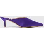 Violette Scarosso Mules ohne Verschluss aus Leder für Damen Größe 37 mit Absatzhöhe 5cm bis 7cm 