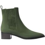 Grüne Scarosso Spitze Ankle Boots & Klassische Stiefeletten aus Veloursleder für Damen Größe 37 mit Absatzhöhe 3cm bis 5cm 