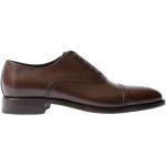 Dunkelbraune Business Scarosso Runde Hochzeitsschuhe & Oxford Schuhe aus Kalbsleder für Herren Größe 47 mit Absatzhöhe bis 3cm 