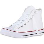 Weiße High Top Sneaker & Sneaker Boots mit Schnürsenkel aus Stoff für Damen Größe 38 