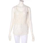 Scee by Twin-set Top Sequins Pearls L off-white NEW