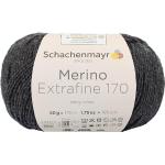 Reduzierte Anthrazitfarbene Schachenmayr Merino Extrafine 170 Strickwolle & Strickgarne maschinenwaschbar 