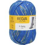 Blaue Regia Sockenwolle maschinenwaschbar 