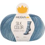 Cyanblaue Schachenmayr Regia Silk Sockenwolle maschinenwaschbar 