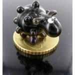Schwarze Basticks Tierfiguren mit Schafsmotiv aus Glas Ostern 