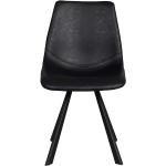 Schwarze Moderne Topdesign Stuhl-Serie aus Leder Breite 0-50cm, Höhe 50-100cm, Tiefe 50-100cm 2-teilig 