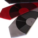 Hellrosa Elvis Presley Seidenkrawatten aus Vinyl für Herren 