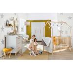 Graue Komplette Babyzimmer aus Massivholz 3-teilig 