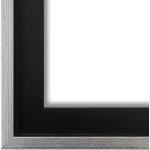 Silberne Moderne Quadratische Schattenfugenrahmen aus Massivholz 40x40 