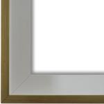 Goldene Moderne Quadratische Schattenfugenrahmen aus Massivholz 40x40 