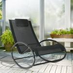 Reduzierte Schwarze Gartenstühle Metall aus Polyrattan gepolstert Breite 100-150cm, Höhe 50-100cm 