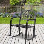 Schwarze Antike Gartenstühle Metall aus Polyrattan Breite 50-100cm, Höhe 50-100cm 