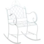 Weiße Antike Gartenstühle Metall aus Polyrattan mit Armlehne Breite 0-50cm, Höhe 0-50cm, Tiefe 0-50cm 