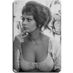 Schauspieler Sophia Loren Poster 31 Retro Poster Metall Blechschild Chic Art Retro Eisen Malerei Bar Menschen Höhle Cafe Familie Garage Poster Wanddekoration 20 x 30 cm