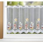 Weiße Scheibengardinen & Küchengardinen mit Oster-Motiv aus Polyester transparent 