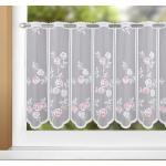 Rosa Scheibengardinen & Küchengardinen mit Rosenmotiv aus Textil transparent 
