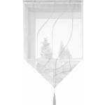 Reduzierte Graue Scheibengardinen & Küchengardinen aus Polyester transparent 