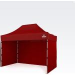 BRIMO Scherenzelt 2x3m - mit 3 Wänden - Rot - rot Polyester SH 2x3 Red