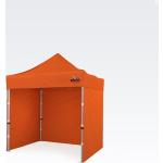 BRIMO Scherenzelte 2x2m - mit 3 Wänden - Orange - orange Polyester EH 2x2 Orange