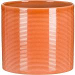 Orange Moderne 28 cm Runde Pflanzkübel & Blumentöpfe 25 cm aus Keramik 