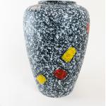 Dunkelblaue Mid-Century 30 cm Runde Bodenvasen & Vasen für Pampasgras aus Ton 