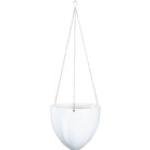 Reduzierte Weiße Moderne 20 cm Scheurich Runde Pflanzenampeln & Blumenampeln 20 cm glänzend aus Kunststoff mit Wasserspeicher 