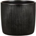 Schwarze 15 cm Scheurich Runde Pflanzkübel & Blumentöpfe glänzend aus Keramik 