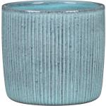 Blaue 16 cm Scheurich Runde Pflanzkübel & Blumentöpfe glänzend aus Keramik 