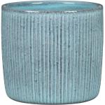 Blaue 16 cm Scheurich Runde Übertöpfe 16 cm aus Keramik 
