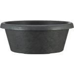 Scheurich Stones Bowl 40, Pflanzschale/Blumentopf/Pflanzenkübel, hergestellt aus 100 % recyceltem Kunststoff, 3 Jahre Garantie - schwarz Kunststoff 63235