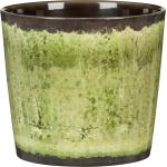 Grüne Moderne 18 cm Runde Pflanzkübel & Blumentöpfe aus Keramik 