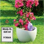 Scheurich Wasserspeicher Bördy XL | 9x Lila | 620ml Füllmenge | Bewässerungskugel klein mit Ton Fuß | Wasserspender Pflanzen und Blumen Terrakotta Stiel