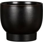 Schwarze 13 cm Scheurich Runde Übertöpfe 12 cm aus Keramik 