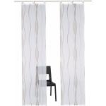 Reduzierte Weiße Moderne My Home Dimona Schiebegardinen mit Schlaufen aus Textil transparent 2-teilig 