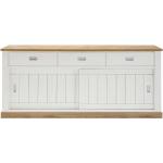 Weiße Brandolf Rechteckige Sideboards Schiebetüren aus Holz mit Schublade Breite 200-250cm, Höhe 50-100cm, Tiefe 0-50cm 