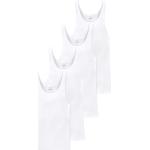 Weiße Schiesser Essentials Herrenträgerhemden & Herrenachselhemden 4-teilig für den für den Sommer 