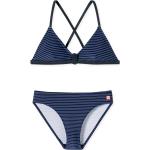 Marineblaue Gestreifte Schiesser Bustier Bikinis für Kinder für Mädchen Größe 176 