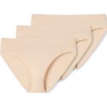 Sandfarbene Schiesser Damenslips & Damenpanties aus Baumwolle Größe S 3-teilig 