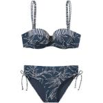 Bunte Blumenmuster Bandeau-Bikinis aus Polyamid mit Bügel für Damen für den für den Sommer 