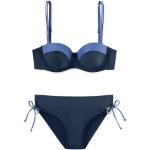 Mitternachtsblaue Bandeau-Bikinis aus Polyamid mit Bügel für Damen für den für den Sommer 