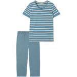 Blaue Casual Damenschlafanzüge & Damenpyjamas ohne Verschluss aus Baumwolle Größe S 