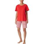 Reduzierte Rote Gestreifte Schiesser Pyjamas kurz für Damen Größe S 