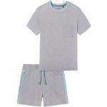 Graue Casual Bio Pyjamas kurz aus Baumwolle für Damen Größe L 