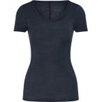 Mitternachtsblaue Halblangärmelige Schiesser T-Shirts enganliegend für Damen Größe XL 