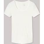 Weiße Halblangärmelige Schiesser T-Shirts enganliegend für Damen Größe S 